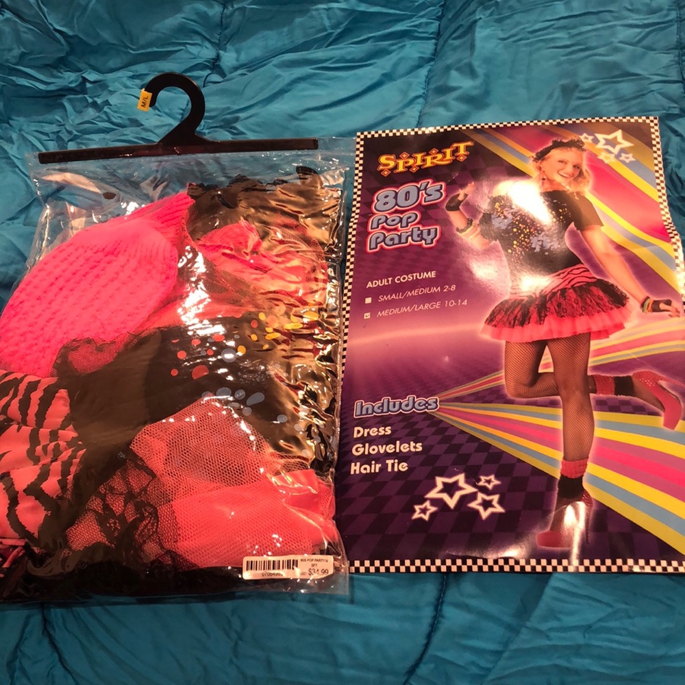 80’s Pop Party adult costume. Size M/L 10-14